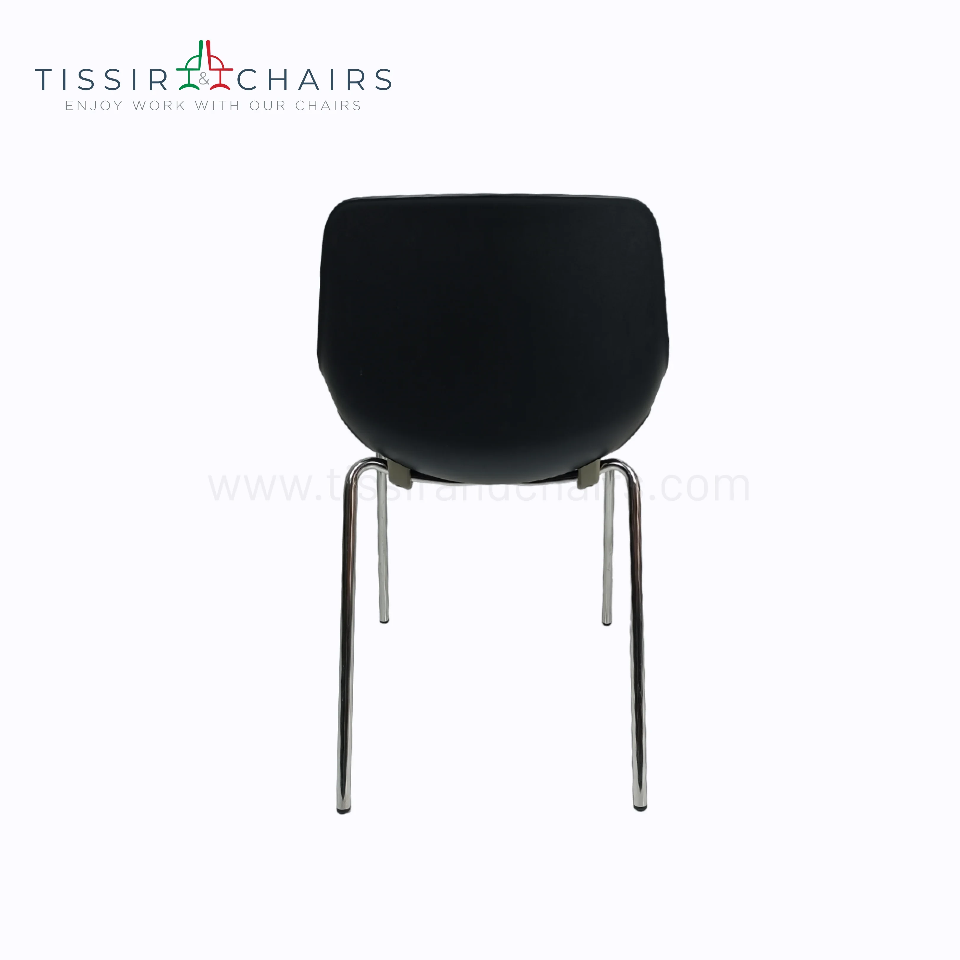 Chaise Q5 en 4 pieds métal chromé - Assise polypropylène